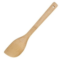 Bamboo Wooden Spatula Spoons 12-Inch with Wood Handle Multifunctional Heat-Resistant Head for Scooping & Scraping, Kitchen Spatulas for Cooking, Kitchen Essentials- Dishwasher-Safe & BPA-Free