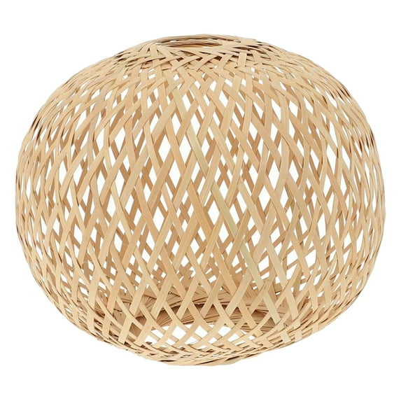 Bamboo Woven Lampshade Ceiling Pendant Light Shade Lamp Shade for Restaurant 21x20cm