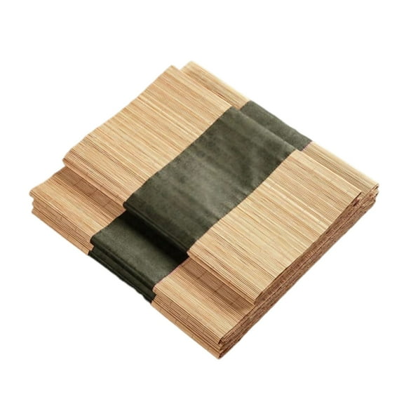 Bamboo Woven Table Runner, Japanese Style Heat-Resistant Anti-Hot Placemats,simple Washable Tabletop Decor Tablemat for Coffee Tables Restaurant