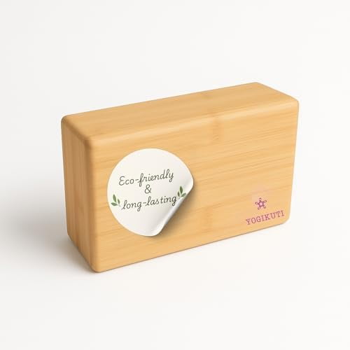 Bamboo Yoga Block-Premium Wooden Support Block for Iyengar Yoga, Non-Slip, Eco-Friendly, Durable Yoga Prop for Home & Studio Use$$Sport & Recreation Other