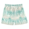 thumbnail image 1 of Bamboo and Palm Pattern Boys' Swim Trunks Beach Pool Shorts Quick Dry Soft Fabric Classic Fit, 1 of 8