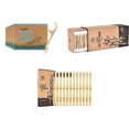 thumbnail image 1 of Bamboo charcoal toothbrush 12 pack, with 200 natural dental floss sticks and 500 bamboo cotton swabs, 1 of 4