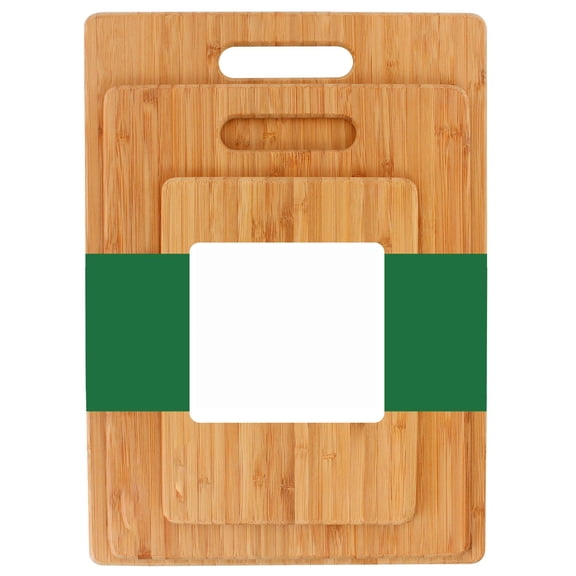 Bamboo cutting board set of 3, wooden kitchen chopping boards for meat vegetables fruits, knife friendly grade lightweight with hanging hole, brown