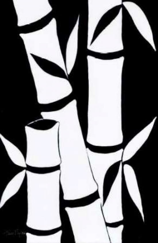 Bamboo in Black II Canvas Art - Tana Plyler (12 x 18)