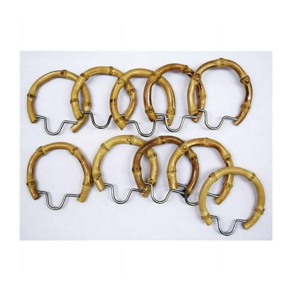 Bamboo54 1701 Bamboo Curtain Rings - Set of 10