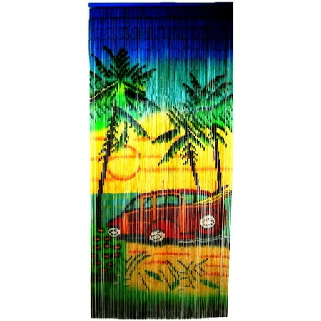 Bamboo54 5253 Woody Car Scene Curtain