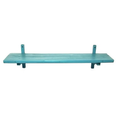 Bamboo54 5864Vintageteal Single Wall Shelf, Vintage Teal