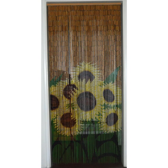 Bamboo54 Bamboo Beaded Curtain Sunflower Bunch