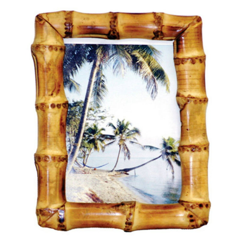 PAIR of Guatemalan prints in bamboo frames, 8x10.75 ea