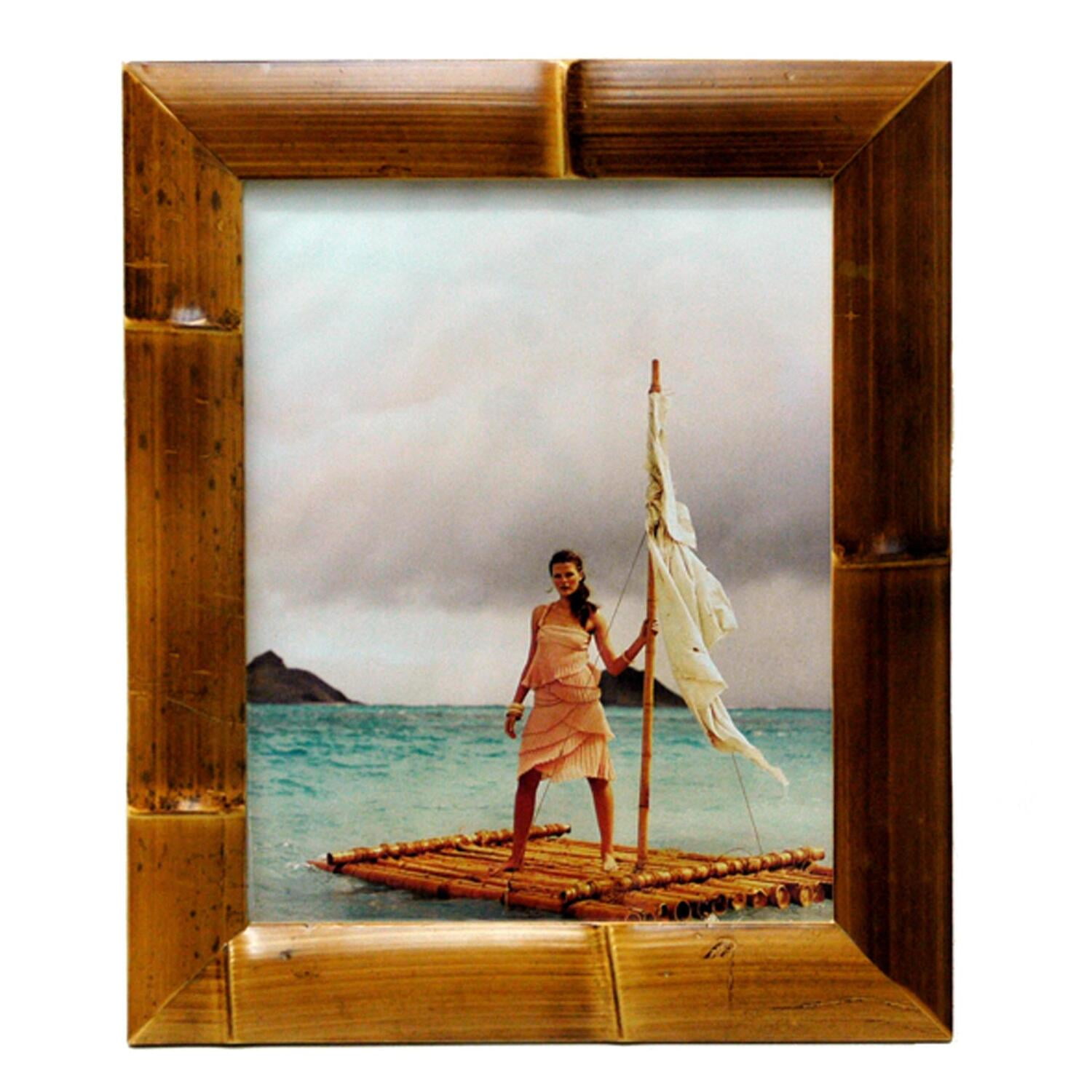 Eco-Friendly Brown Bamboo 5x7 Tabletop and Wall Frame