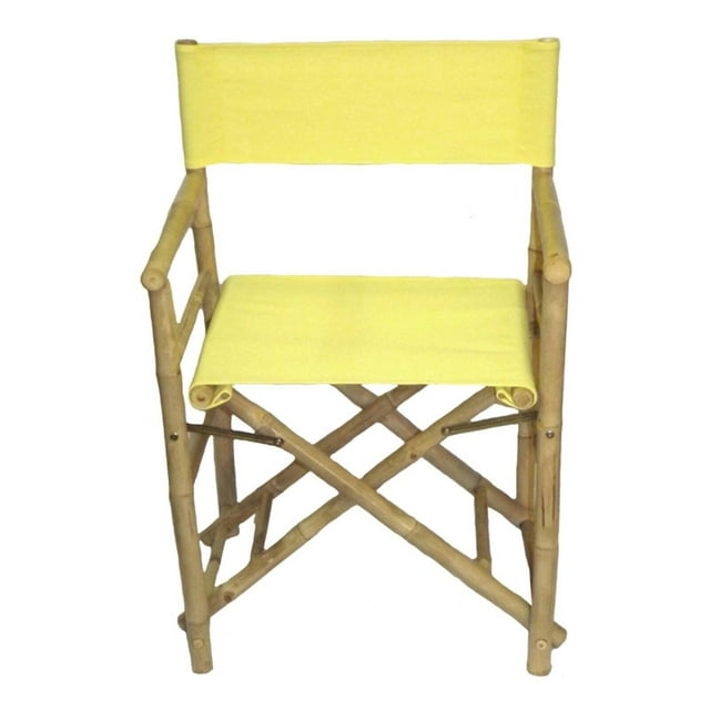 Bamboo54 Folding Bamboo Low Directors Chair with Canvas Cover - Set of 2