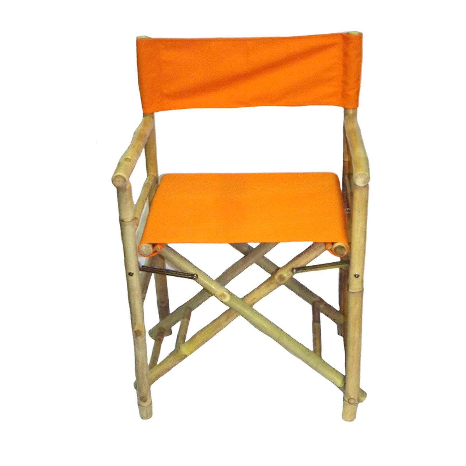 Bamboo54 Folding Bamboo Low Directors Chair with Canvas Cover - Set of 2 - image 1 of 5