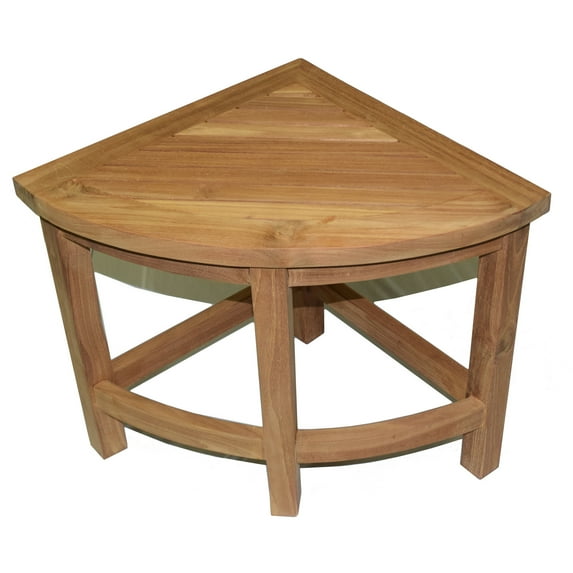 Bamboo54 TF21 Teak Quarter Round Bath Bench