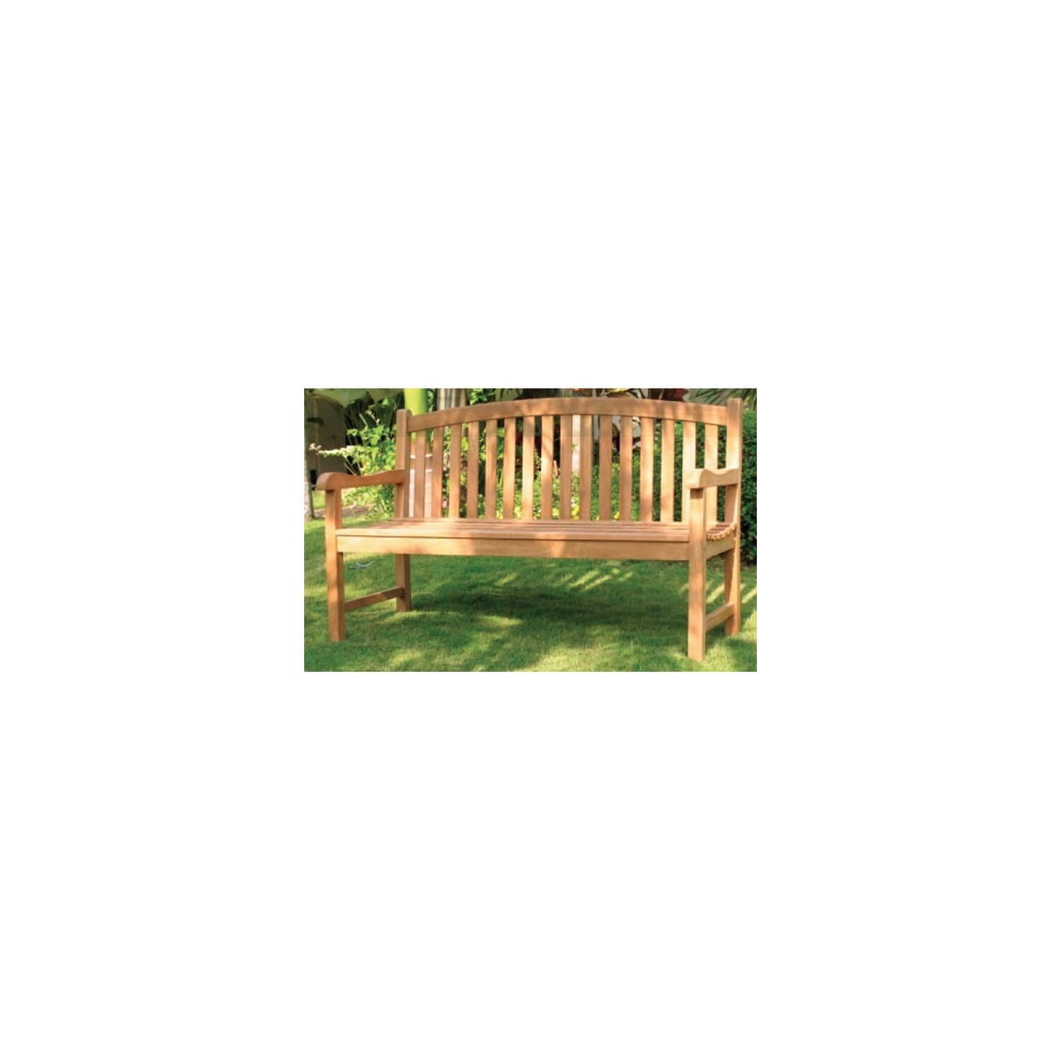Teak Oval 4 ft. Indoor/Outdoor Bench