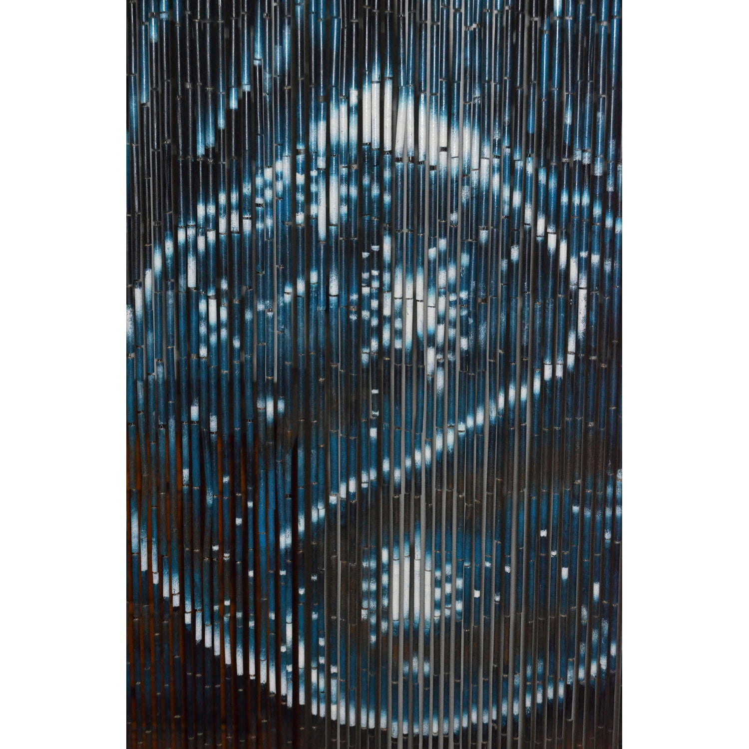 Bamboo Beaded Curtain Ying Yang Abstract