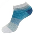 thumbnail image 1 of BambooMN 1 Pair Women's Chenille Fuzzy Color Block Ankle Home Socks, Ocean Depths, L/XL, 1 of 7