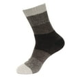 thumbnail image 1 of BambooMN 1 Pair Women's Chenille Fuzzy Color Block Crew Home Socks, Black Out, L/XL, 1 of 7
