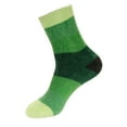 thumbnail image 1 of BambooMN 1 Pair Women's Chenille Fuzzy Color Block Crew Home Socks, Forest Green, S/M, 1 of 8