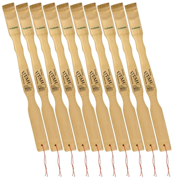 BambooMN 17" Bamboo Back Scratcher - w/Love of 50 States plus 1 Free Travel Size Back Scratcher - Utah - 10 Units