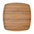 thumbnail image 1 of BambooMN 10" x 10" Organic Bamboo Decorative Display Table Top Tea Serving Tray Plate Holder for Coffee Dining Table, Countertop or Kitchen, 1 of 2