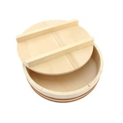 BambooMN 13 Hangiri Sushi Oke Rice Mixing Tub with Lid, 1 Piece
