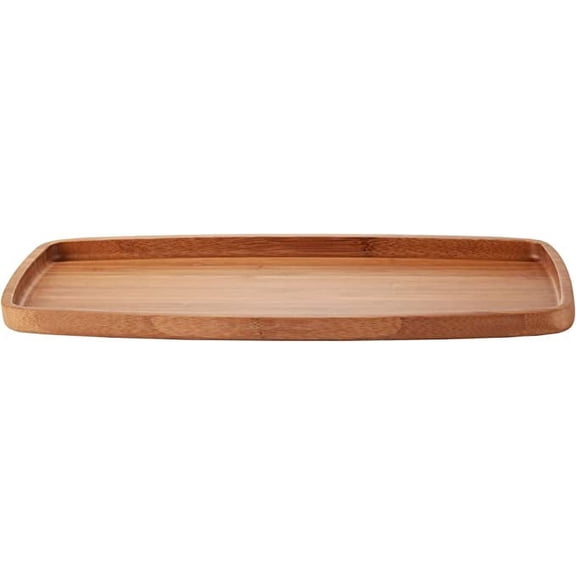 BambooMN 14" x 7" Bamboo Ecoware Reusable Dinnerware Rectangle Plate Tray for Catered Events, Holidays, or Home Use Supplies, 1 Piece