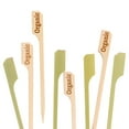thumbnail image 1 of BambooMN Organic Food Marking Bamboo Paddle Skewer Picks - 3.5" (8.9cm) - 100 Pieces, 1 of 8