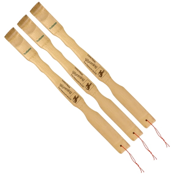 BambooMN 17" Bamboo Back Scratcher - w/Love of 50 States plus 1 Free Travel Size Back Scratcher - Wyoming - 3 Units