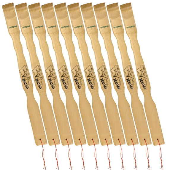 BambooMN 17" Bamboo Back Scratcher - w/Love of 50 States plus 1 Free Travel Size Back Scratcher - Montana - 30 Units