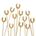thumbnail image 1 of BambooMN 4.7" Decorative Lucky Horseshoe End Bamboo Cocktail Fruit Sandwich Picks Skewers for Catered Events, Holiday's, Restaurants or Buffets Party Supplies, 300 Pieces, 1 of 5