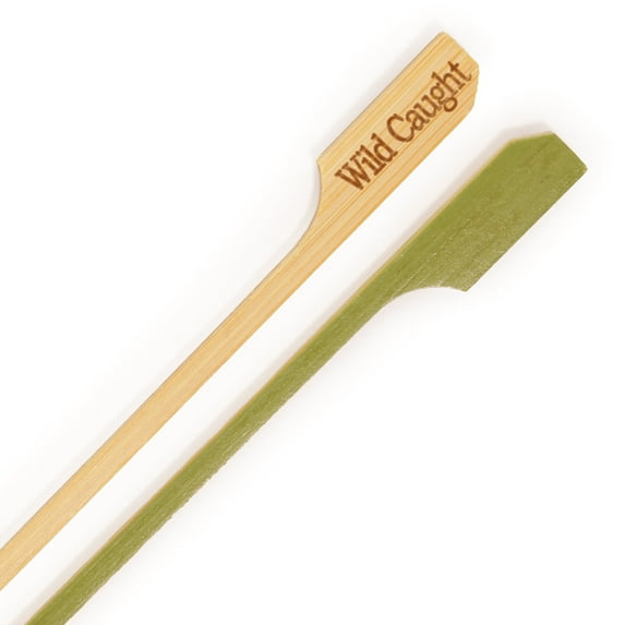BambooMN Wild Caught Food Marking Bamboo Paddle Skewer Picks - 4.7" (12cm) - 1,000 Pieces