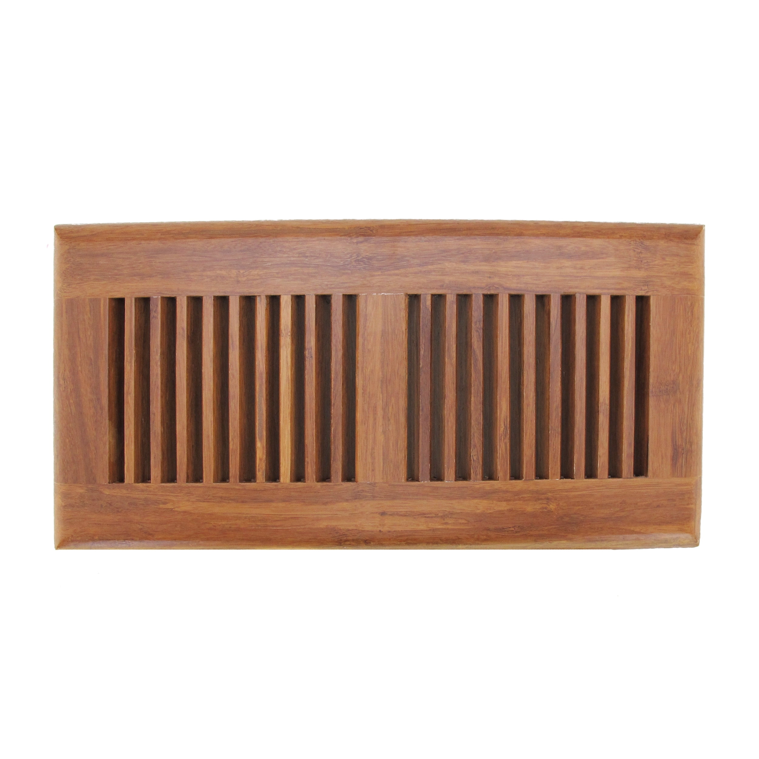 BambooMN 4" Inch x 12" Inch Inch Strand Woven Bamboo Floor Register Air Vent Indent Cover - Carbonized Brown - 2 Covers