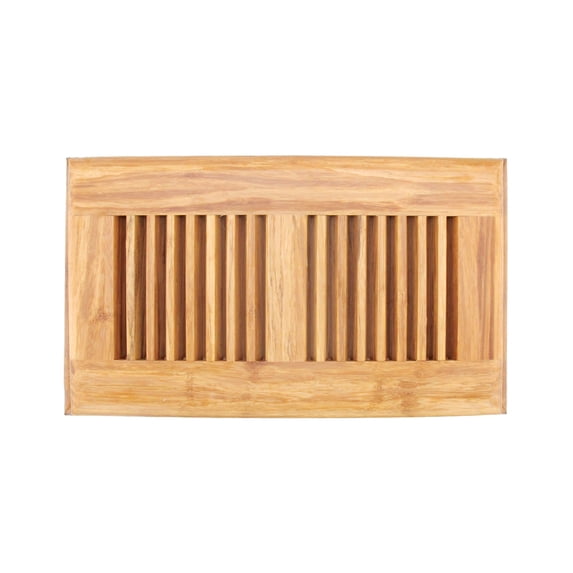 BambooMN 4" Inch x 9 7/8" Inch Strand Woven Bamboo Floor Register Air Vent Indent Cover - Natural - 1 Cover