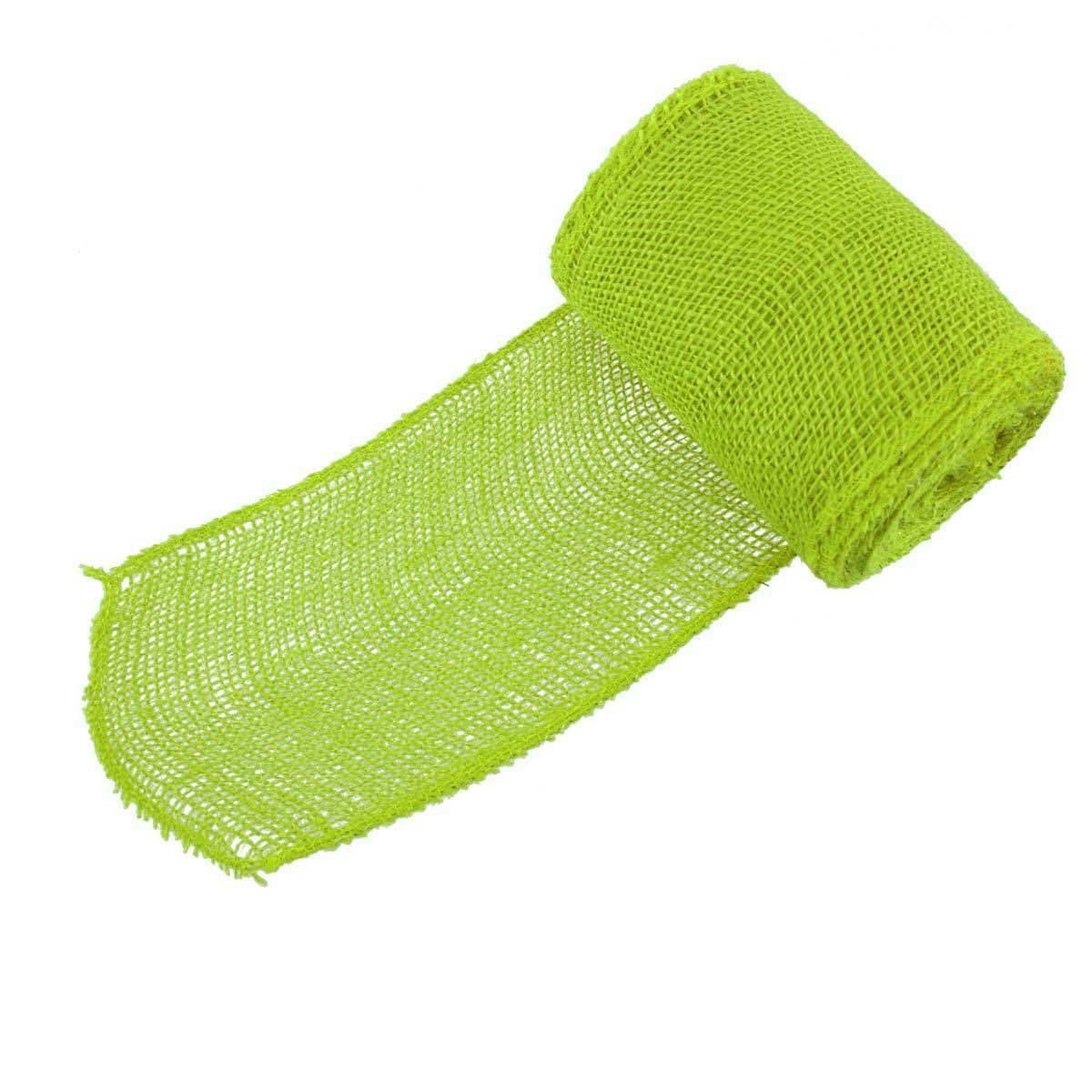 JubileeYarn Burlap Jute Craft Ribbon - 5.5" x 10 Yards - Green - 1 Roll