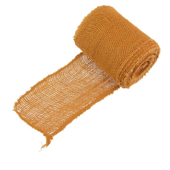 JubileeYarn Burlap Jute Craft Ribbon - 5.5" x 10 Yards - Pumpkin - 3 Rolls
