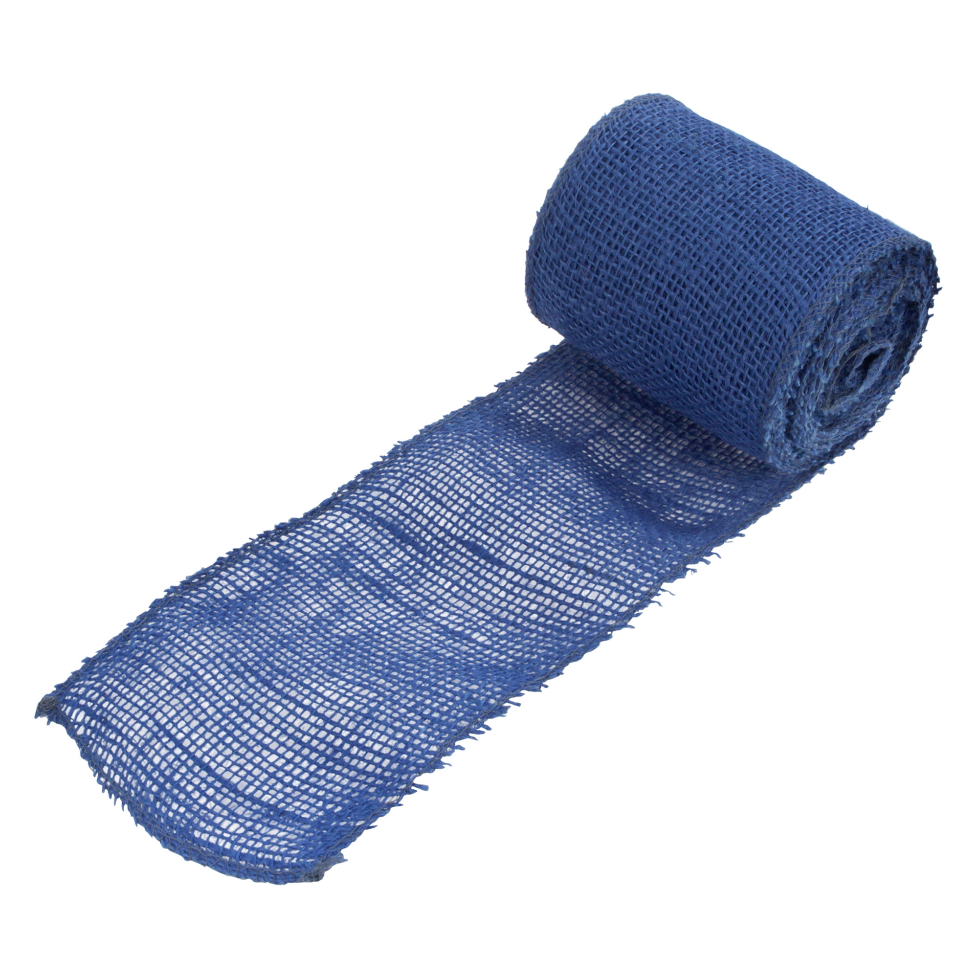 JubileeYarn Burlap Jute Craft Ribbon - 5.5" x 10 Yards - Ocean Blue - 30 Rolls