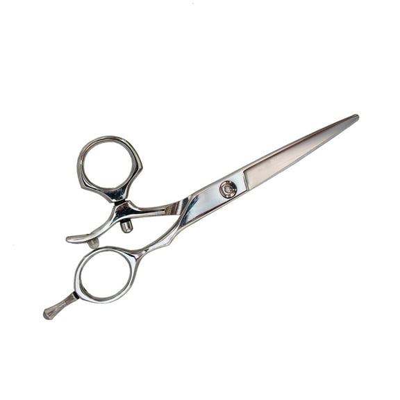 BambooMN 5.5" Japanese Stainless Steel Precision Razor Swivel Handle Beauty Barber Salon Hair Scissor Shear, 1 Piece