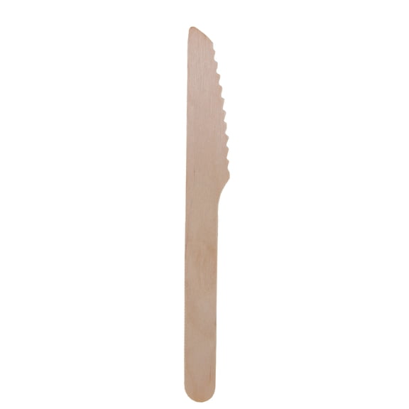 BambooMN 5.5" Small Disposable Wood Knife, 100 Pieces