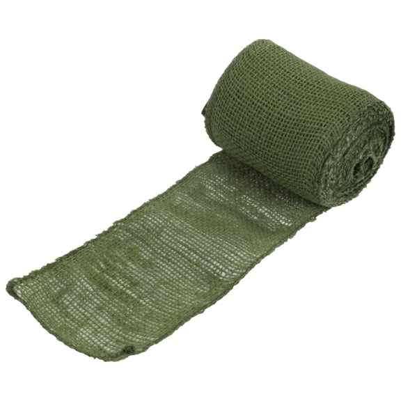 JubileeYarn Burlap Jute Craft Ribbon - 5.5" x 10 Yards - Olive Green - 1 Roll