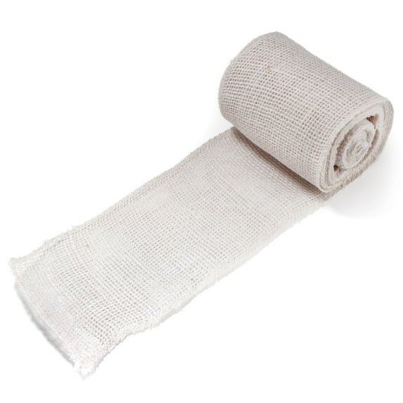 JubileeYarn Burlap Jute Craft Ribbon - 5.5" x 10 Yards - White - 3 Rolls