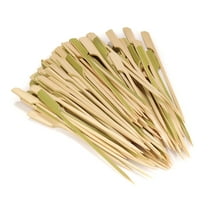 BambooMN 5.9" Bamboo Paddle Cocktail Fruit Sandwich Food Picks Skewers for Catered Events, Holiday's, Restaurants or Buffets Party Supplies, 100 Pieces