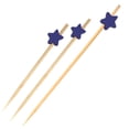 thumbnail image 1 of BambooMN 5.9" Blue Star Bamboo Skewers, 1000 Units, 1 of 5