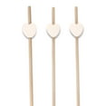 thumbnail image 1 of BambooMN 5.9" Decorative White Heart Bamboo Cocktail Fruit Sandwich Picks Skewers for Catered Events, Holiday's, Restaurants or Buffets Party Supplies, 100 Pieces, 1 of 2