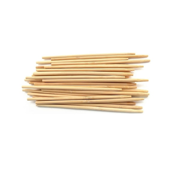 BambooMN 5mm Semi-Point Candy Apple Bamboo Skewers - 5.5" (14cm) - 1,000 Pieces