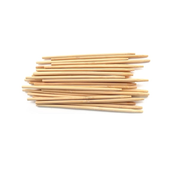 BambooMN 5mm Semi-Point Candy Apple Bamboo Skewers - 5.5" (14cm) - 100 Pieces