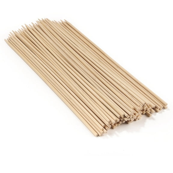 BambooMN 5mm Semi-Point Multipurpose Tornado Potato Bamboo Skewers - 17.3" (44cm) - 100 Pieces