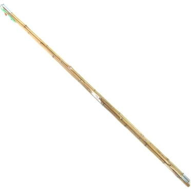 BambooMN 6.5 Ft Natural Bamboo Vintage Cane Fishing Pole with Bobber, Hook, Line and Sinker, 2 Piece Contruction, 2 Sets