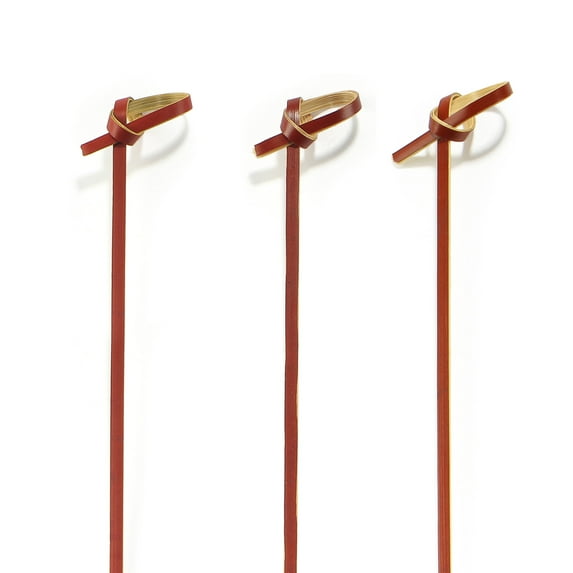 BambooMN 7.1" Bamboo Tea Knotted Knot Skewers Picks for Cocktails and Hors' D'oeuvres Party Supplies, 300 Pieces