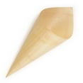 thumbnail image 1 of BambooMN - 7.1" Tall x 2.75" Dia Disposable Wood Cones, 100 Pieces, 1 of 8