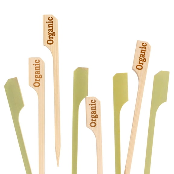 BambooMN 8.3" Organic Food Marking Bamboo Paddle Skewers Picks Sticks for Catered Events, Holiday's, Restaurants or Buffets Party Supplies, 1000 Pieces